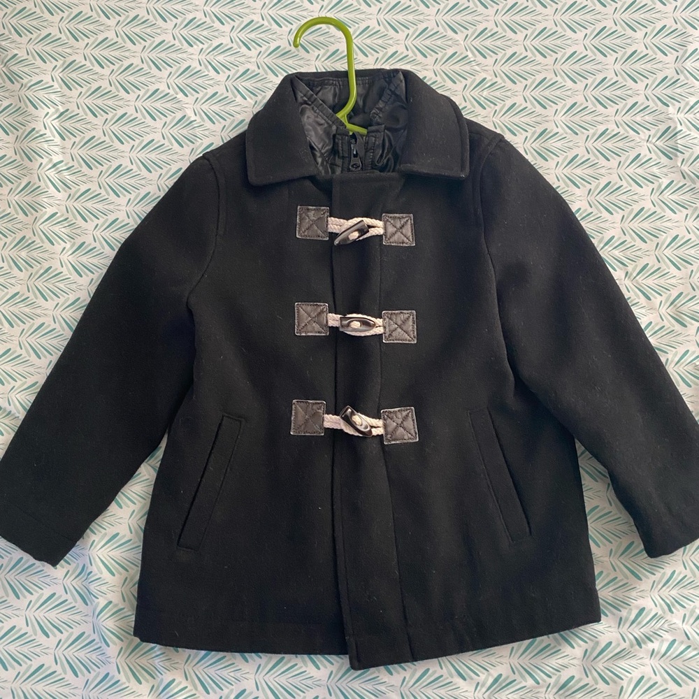 Cherokee Black Kids Pea Coat with Toggle‎ Closures